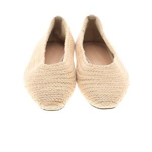 Women's Cream Woven Flats